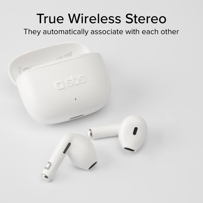 SBS - Bezdrôtové slúchadlá TWS Go Pods, biela