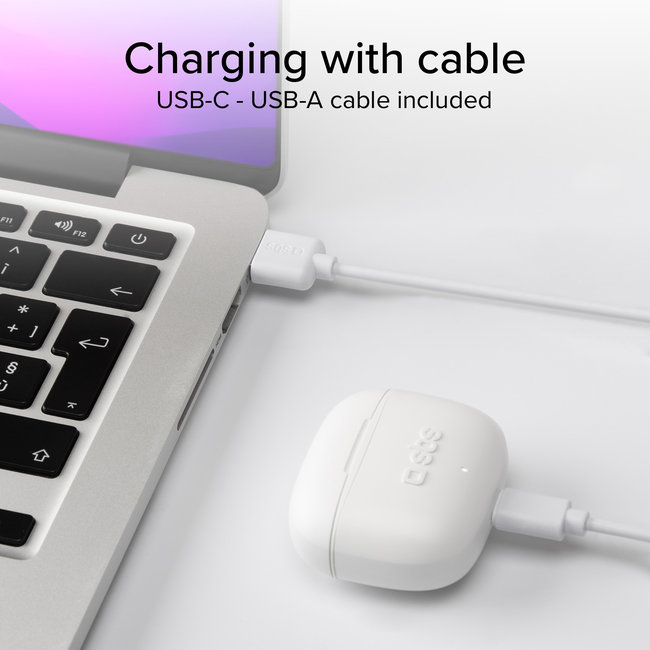 SBS - Bezdrôtové slúchadlá TWS Go Pods, biela