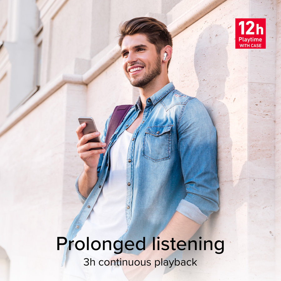 SBS - Bezdrôtové slúchadlá TWS Go Pods, biela