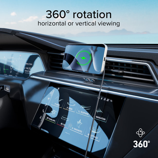 SBS - Držiak do auta Frozen Mag, MagSafe, s chladiacim ventilátorom, do mriežky, 15 W, čierna