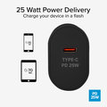 SBS - Cestovný adaptér USB-C, 25 W, PD, čierna