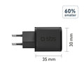 SBS - Cestovný adaptér Mini USB-C, GaN, 30 W, PD, čierna