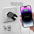 SBS - Cestovný adaptér Mini USB-C, GaN, 45 W, PD, čierna