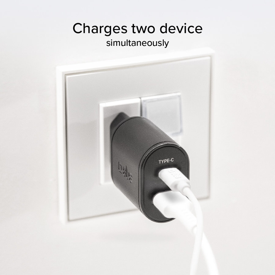 SBS - Cestovný adaptér USB-A AFC/USB-C, PD 25W, čierna