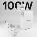 SBS - Cestovný nabíjací adaptér pre US/EU/UK/AUS 3x USB-C/USB-A, PD 100 W, biela