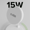 SBS - Bezdrôtová nabíjacia stanica, Qi2, 2x1, 15 W, biela