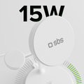 SBS - Bezdrôtová nabíjacia stanica, Qi2, 3x1, 15 W, biela