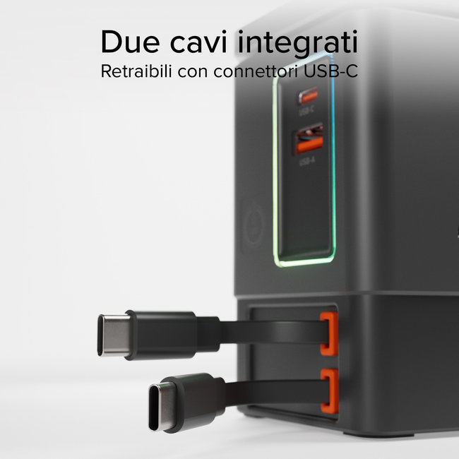 SBS - Bezdrôtový napájací dok 6 v 1, 100 W, čierna