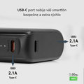 SBS - PowerBank 10000 mAh 10 W, Intelligent Charge, NanoTube, 2x USB-C/USB-A, čierna