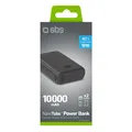 SBS - PowerBank 10000 mAh 10 W, Intelligent Charge, NanoTube, 2x USB-C/USB-A, čierna