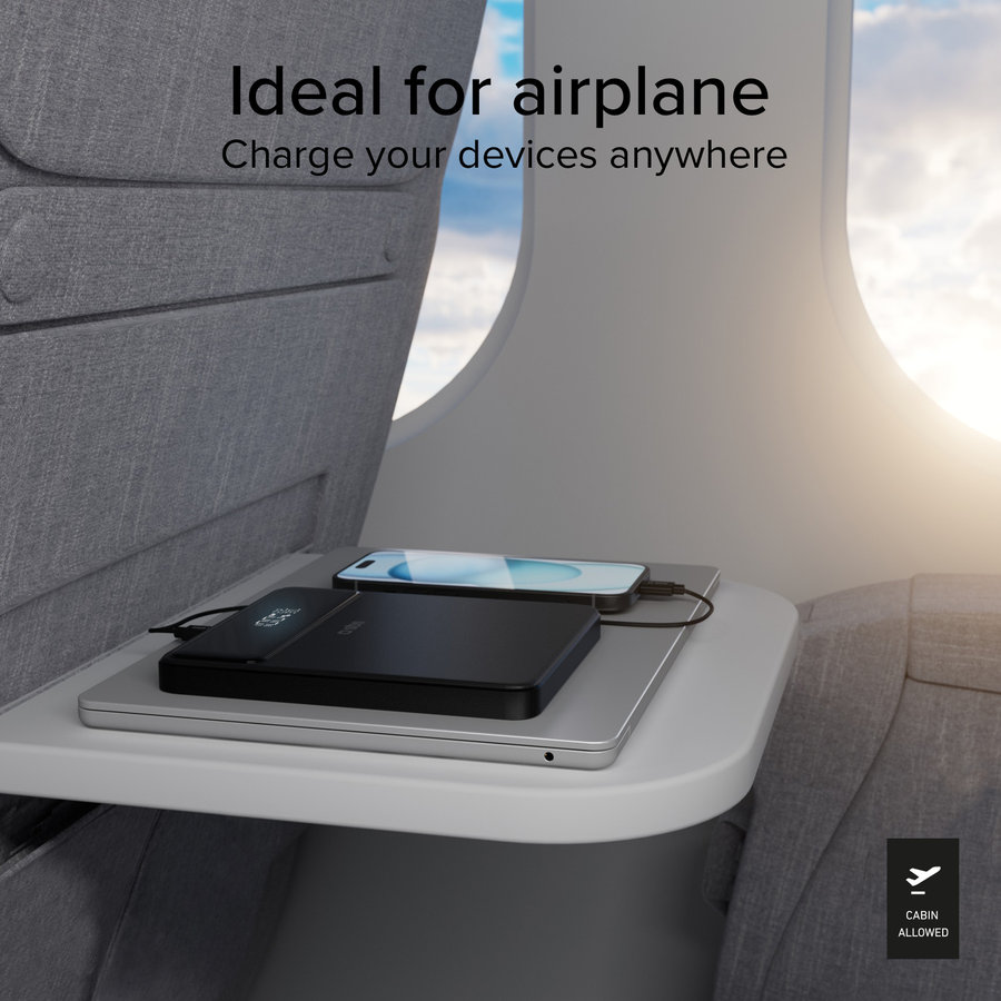 SBS - PowerBank 20000 mAh 100 W, Power Delivery, Power Lite LCD, 2x USB-C/2x USB-A, čierna