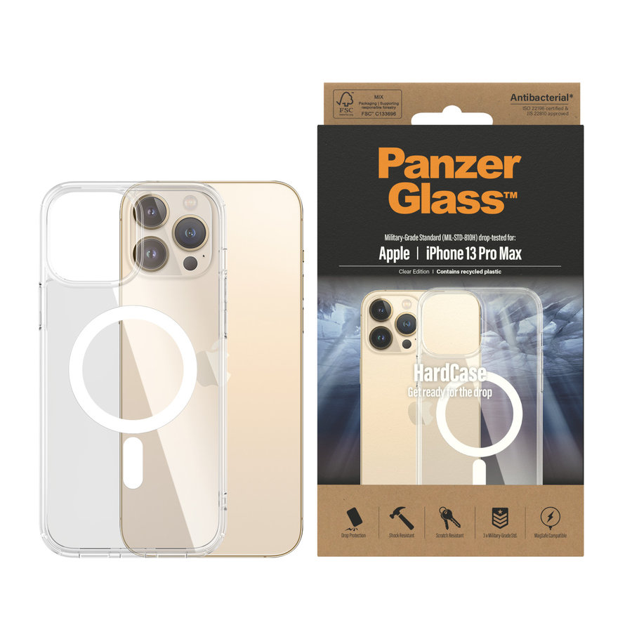 Puzdro HardCase AB s MagSafe pre iPhone 13 Pro Max, transparentná