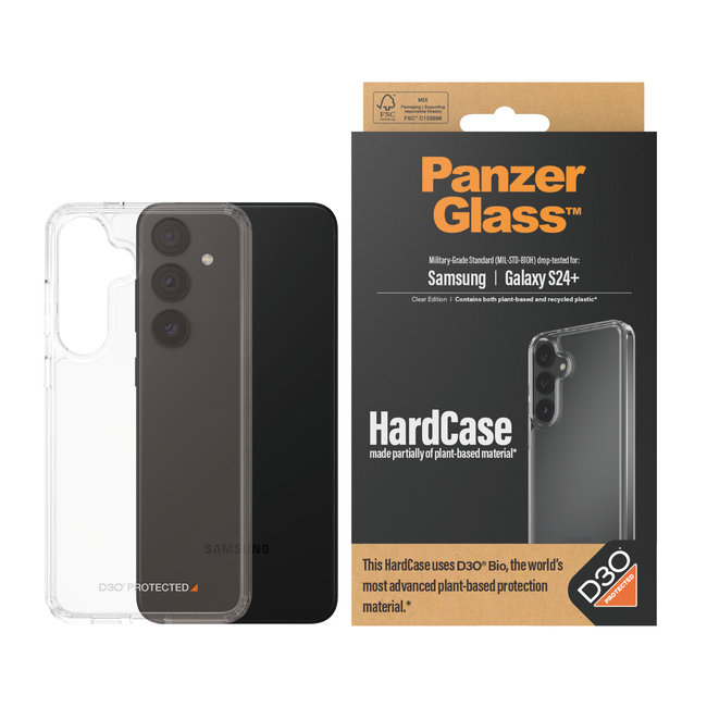 Puzdro HardCase D3O pre Samsung Galaxy S24+, transparentná