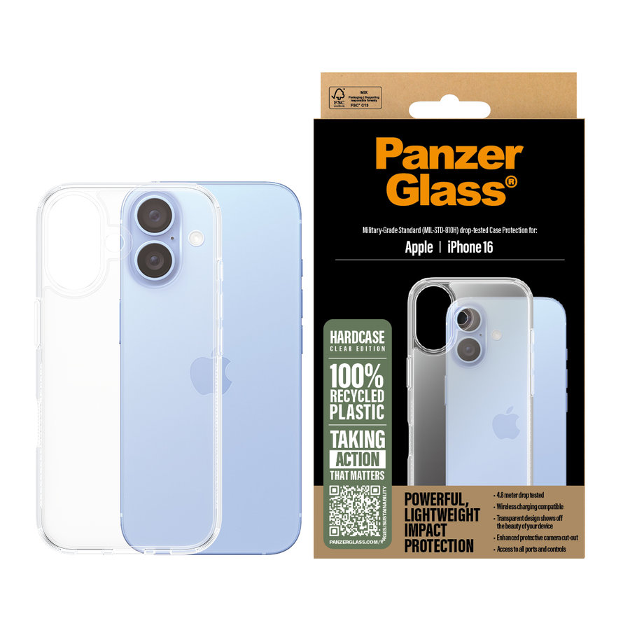Puzdro HardCase pre iPhone 16, transparentná
