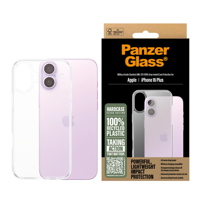 Puzdro HardCase pre iPhone 16 Plus, transparentná