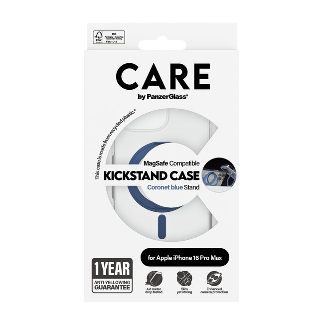 CARE - Puzdro Kickstand s MagSafe pre iPhone 16 Pro Max, modrá