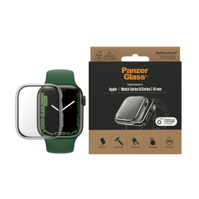 Tvrdené sklo Full Body AB pre Apple Watch 8/7 41 mm, číra