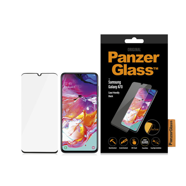 Tvrdené sklo pre Samsung Galaxy A70, čierna