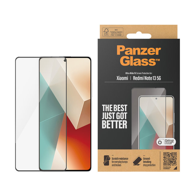 Tvrdené sklo UWF pre Xiaomi Redmi Note 13, čierna