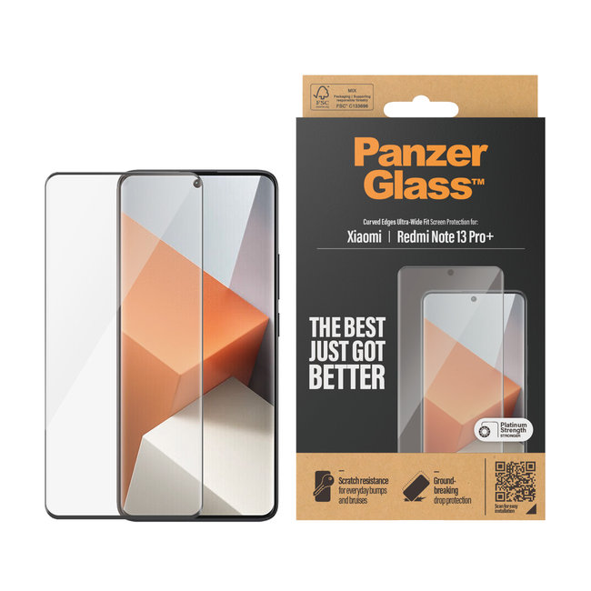 Tvrdené sklo UWF pre Xiaomi Redmi Note 13 Pro+, čierna