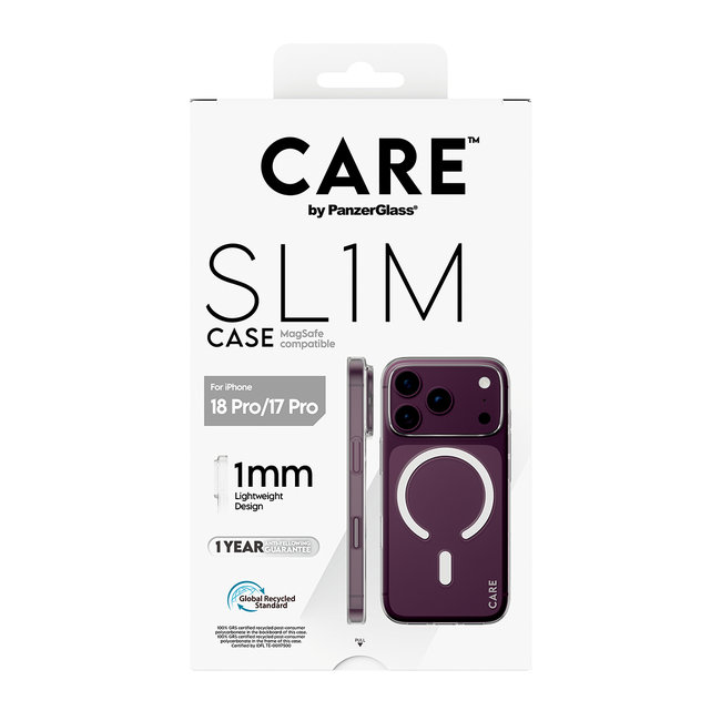 CARE - Puzdro SL1M s MagSafe pre iPhone 18 Pro/17 Pro, transparentná