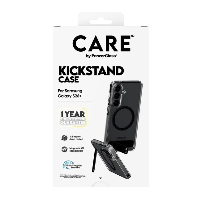 CARE - Puzdro Kickstand s čiernym QI pre Samsung Galaxy S26+, čierna