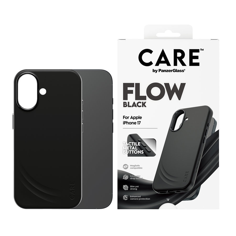 CARE - Puzdro FLOW s MagSafe pre iPhone 17, čierna