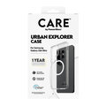 CARE - Puzdro Urban Explorer s bielym QI pre Samsung Galaxy S26 Ultra, transparentná