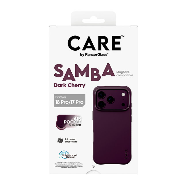 CARE - Puzdro Samba s MagSafe pre iPhone 18 Pro/17 Pro, dark cherry
