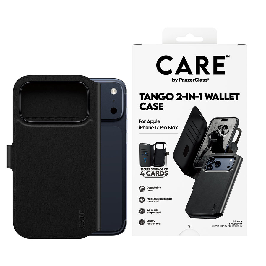 CARE - Puzdro Wallet Tango Two-In-One s MagSafe pre iPhone 17 Pro Max, čierna