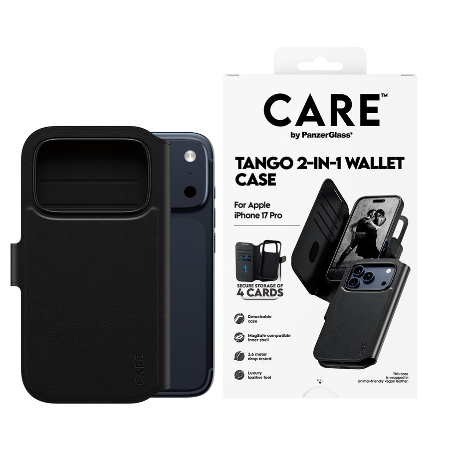 CARE - Puzdro Wallet Tango Two-In-One s MagSafe pre iPhone 17 Pro, čierna