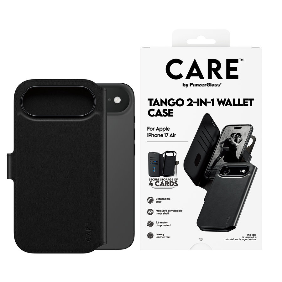 CARE - Puzdro Wallet Tango Two-In-One s MagSafe pre iPhone 17 Air, čierna