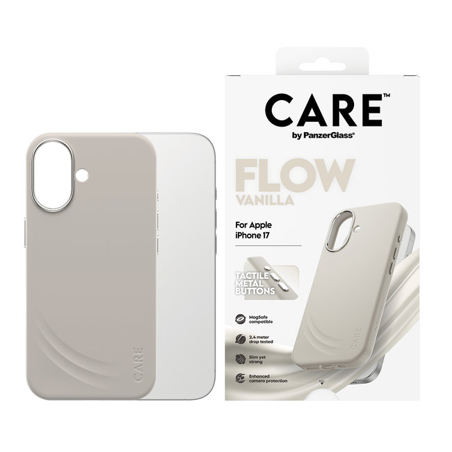 CARE - Puzdro FLOW s MagSafe pre iPhone 17, vanilla