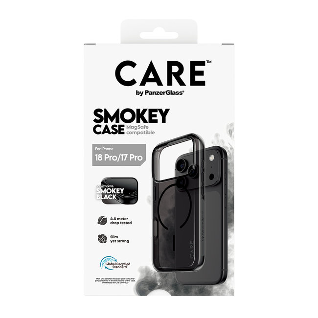 CARE - Puzdro Smokey s MagSafe pre iPhone 18 Pro/17 Pro, čierna