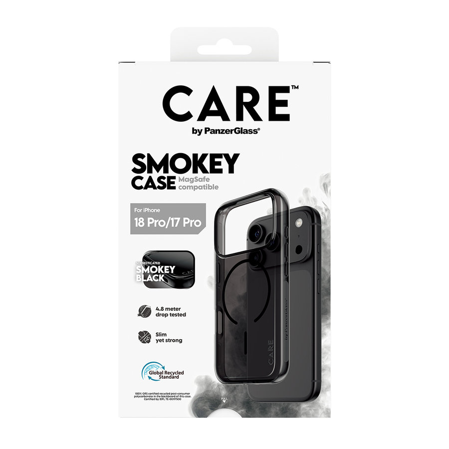 CARE - Puzdro Smokey s MagSafe pre iPhone 18 Pro/17 Pro, čierna