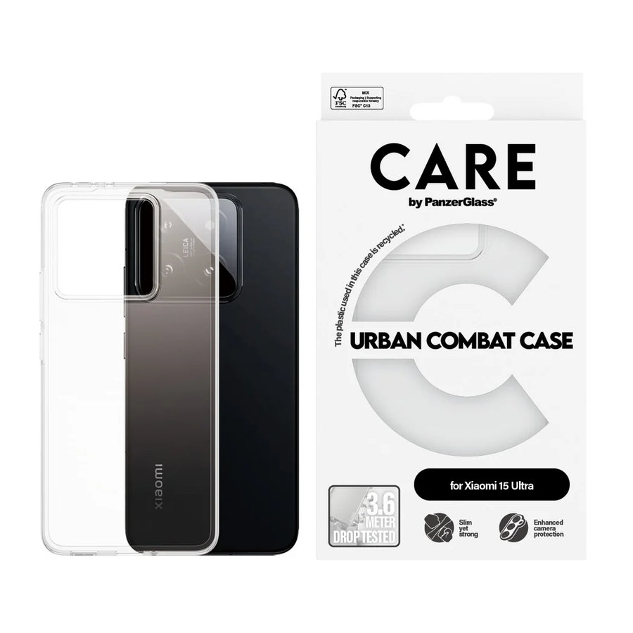 CARE - Puzdro Urban Combat pre Xiaomi 15 Ultra, transparentná