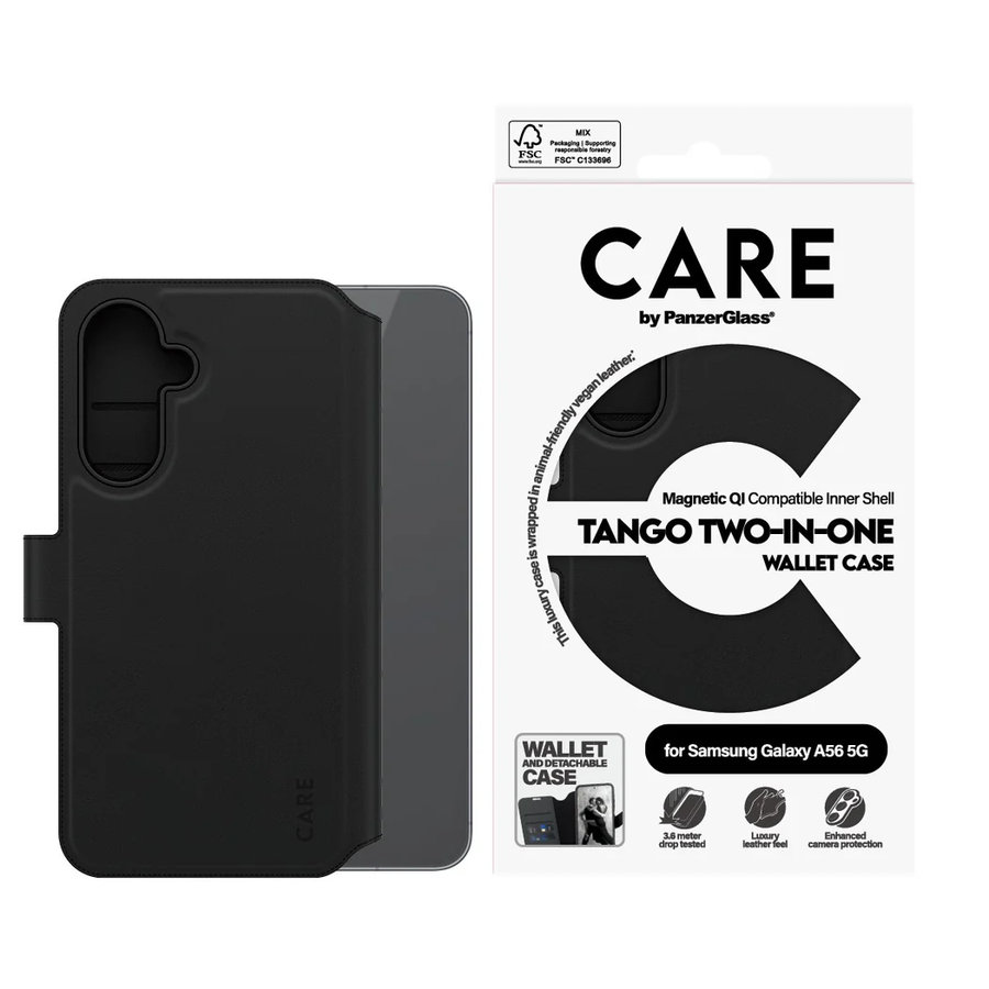 CARE - Puzdro Wallet Tango Two-In-One pre Samsung Galaxy A56 5G, čierna
