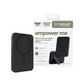 empower - Bezdrôtová PowerBank 5000 mAh, s otočným stojanom 20 W, kompatibilná s MagSafe, Qi2/USB-C, vesmírna čierna