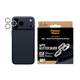 Ochranný kryt objektívu Hoops pre iPhone 17 Pro Max/17 Pro/16 Pro Max/16 Pro, glitter silver