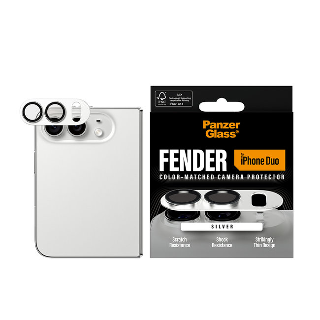 Ochranný kryt objektívu Fender pre iPhone Duo, biela