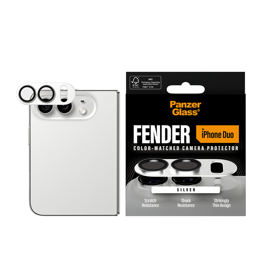Ochranný kryt objektívu Fender pre iPhone Duo, biela