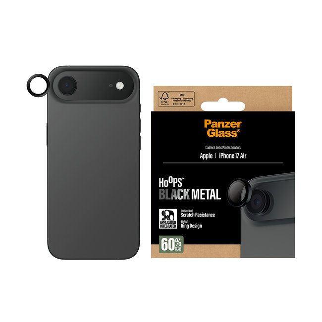 Ochranný kryt objektívu Hoops pre iPhone 17 Air, čierna