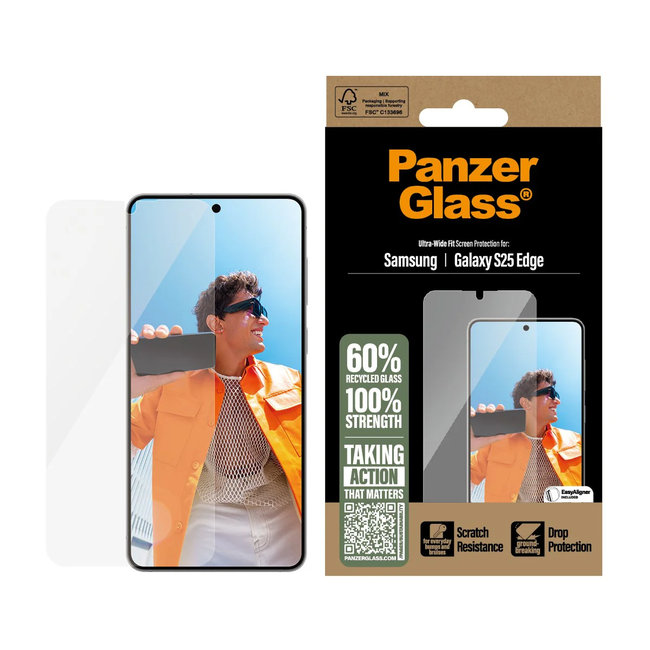 Tvrdené sklo UWF s aplikátorom pre Samsung Galaxy S25 Edge, číra