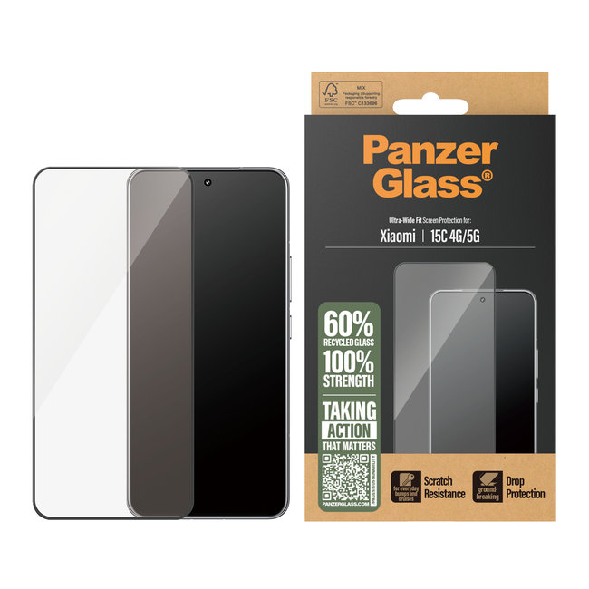 Tvrdené sklo UWF pre Xiaomi 15C/15C 5G, čierna