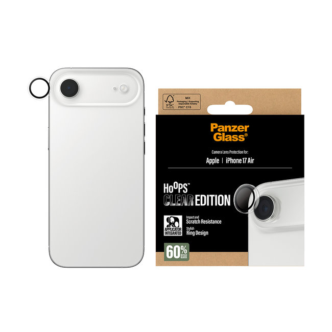 Ochranný kryt objektívu Hoops pre iPhone 17 Air, číra