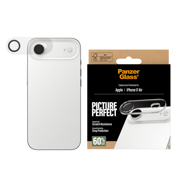 Ochranný kryt objektívu PicturePerfect pre iPhone 17 Air, číra