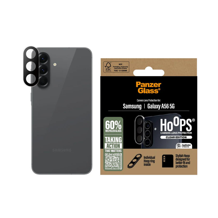 Ochranný kryt objektívu Hoops pre Samsung Galaxy A56 5G, číra