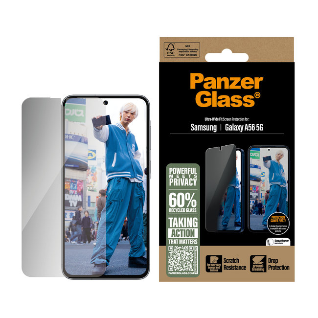 Tvrdené sklo UWF Privacy pre Samsung Galaxy A56 5G, číra