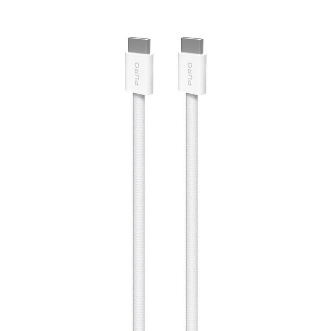 PURO - Kábel USB-C/USB-C, 240 W, Fabrik FABK4, 2 m, biela