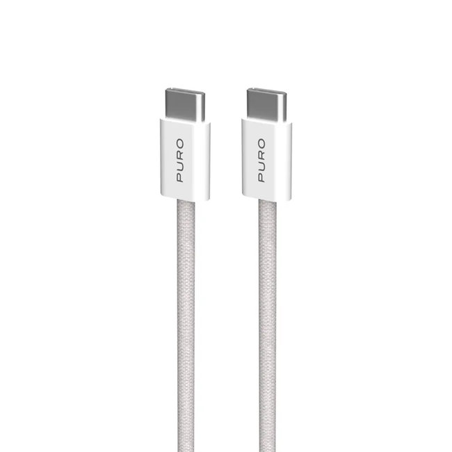 PURO - Kábel USB-C/USB-C, 60 W, Fabrik FABK4, 1,5 m, sandshell